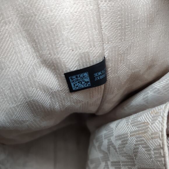 Michael Kors Navy Blue Canvas Leather Trim Double Handle Tote Shoulder Bag - Picture 11 of 16